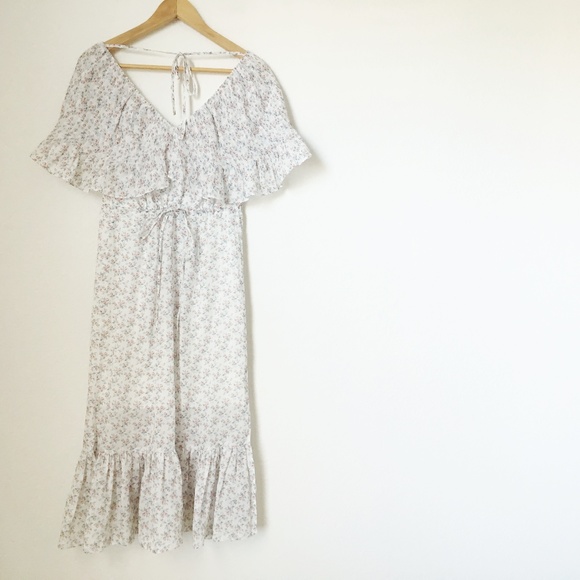 STEVIE MAY FLORAL CAPE SHOULDER DRESS - Picture 7 of 8